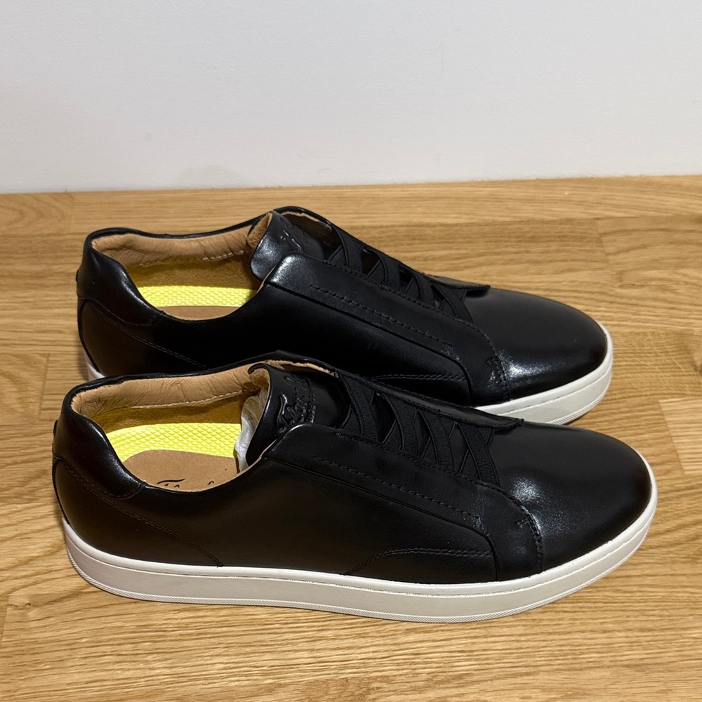 Florsheim Monopoli size 9 Black Leather Slip-On Sneakers - BRAND NEW - Picture 2 of 5